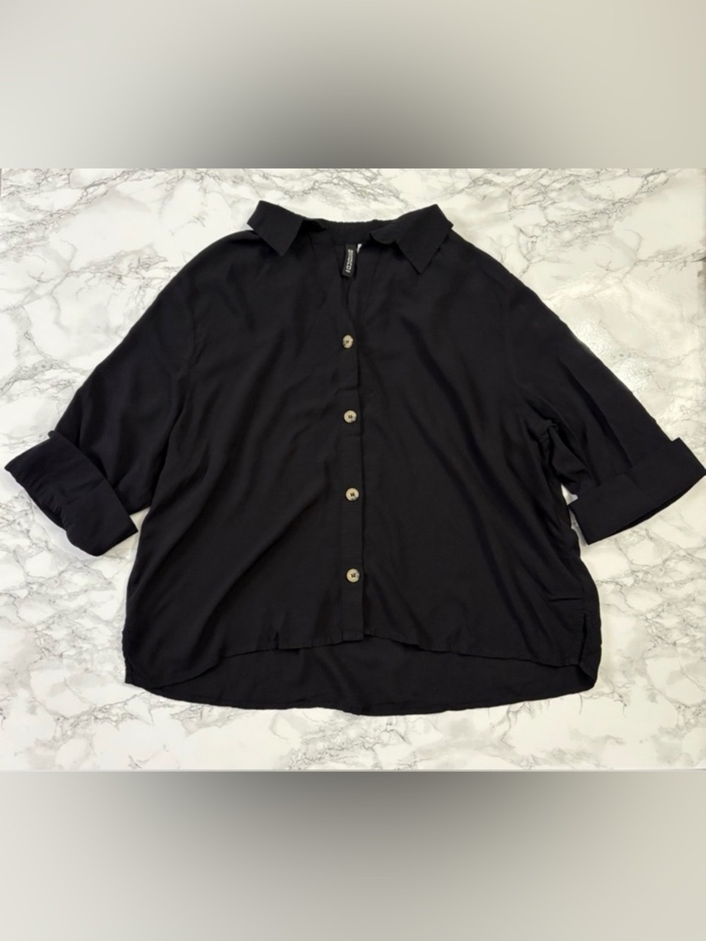 H&M Black Button-down Women's Top